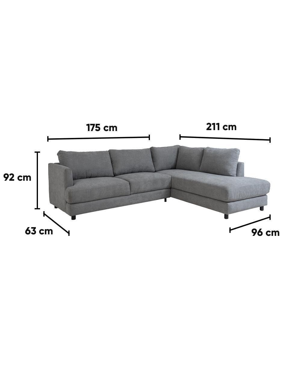 Chaise lounge dererecho Silicia de tela 5