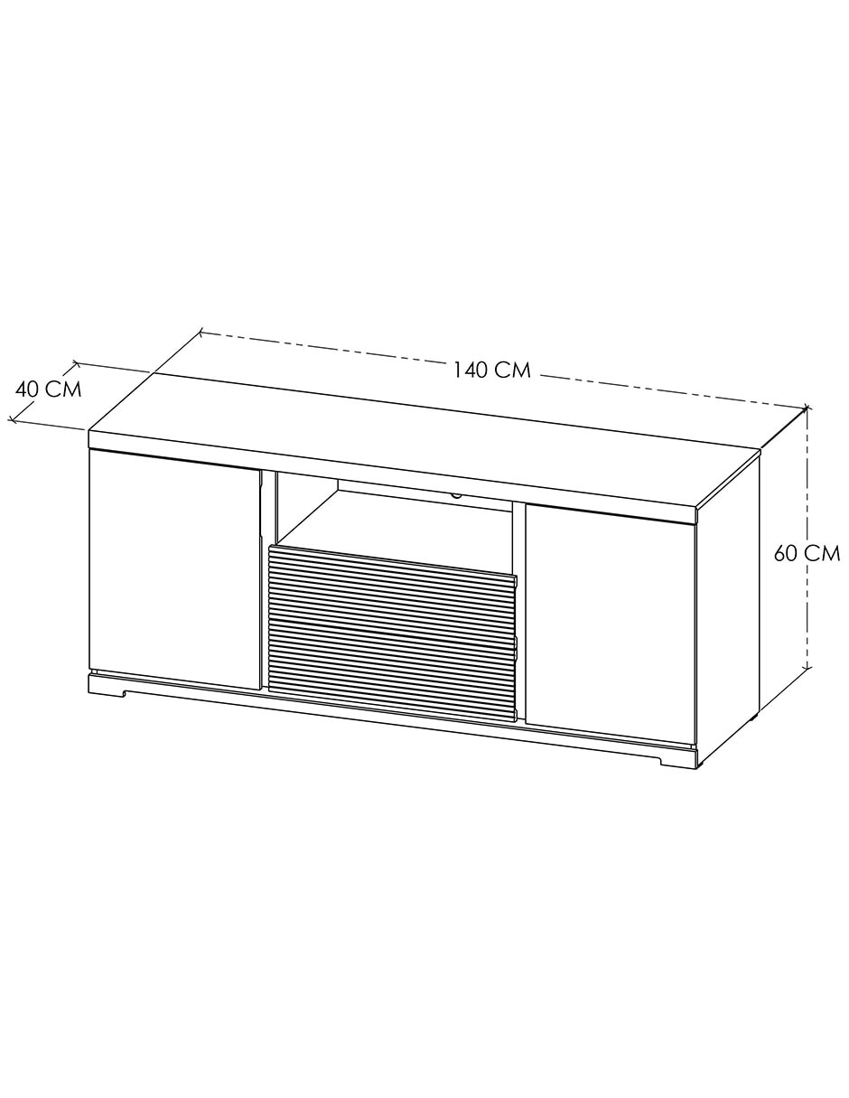 Mueble de TV Tremont de chapa madera 6