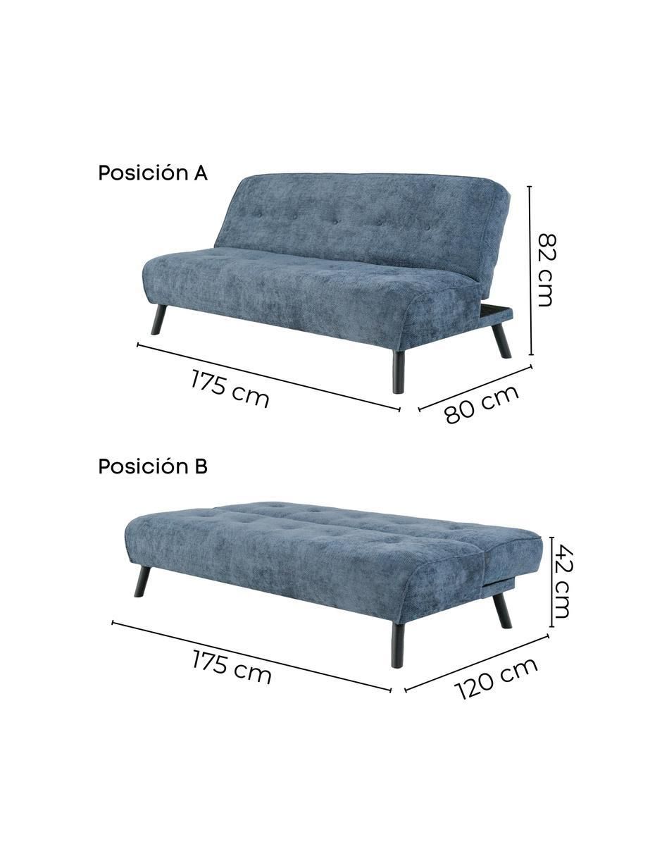 Sofá cama Hector de chenille 10