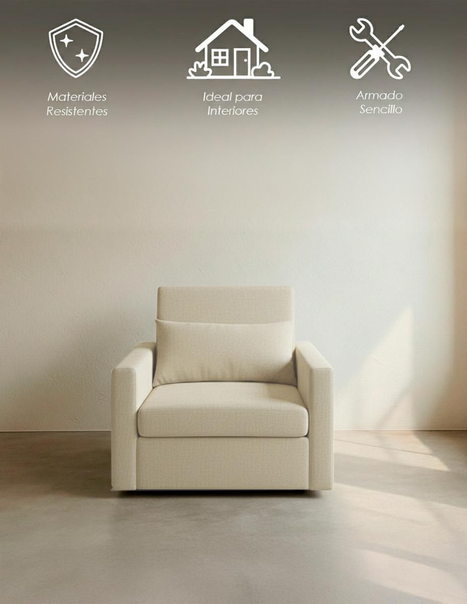 Sofá cama armable Malta de lino 3