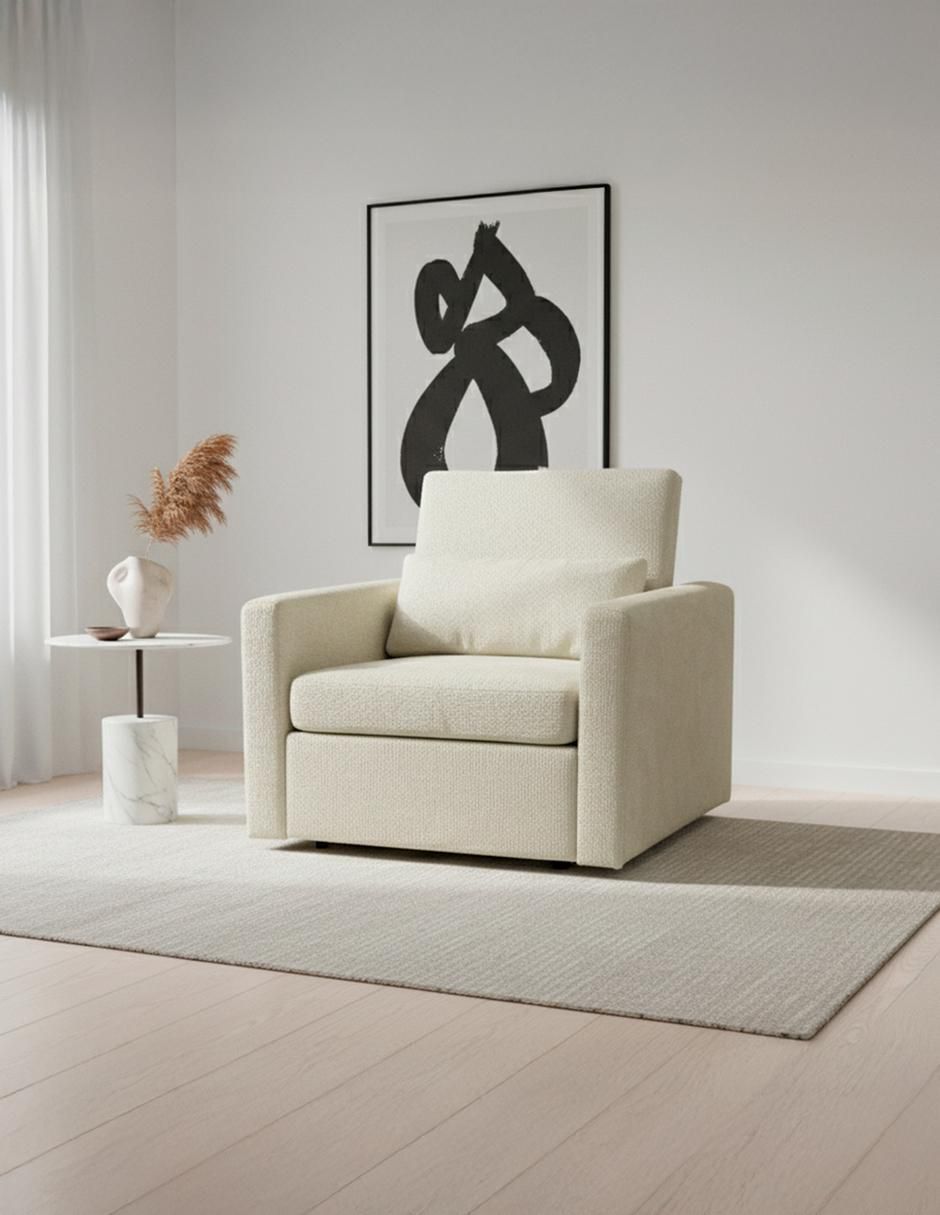 Sofá cama armable Malta de lino 4
