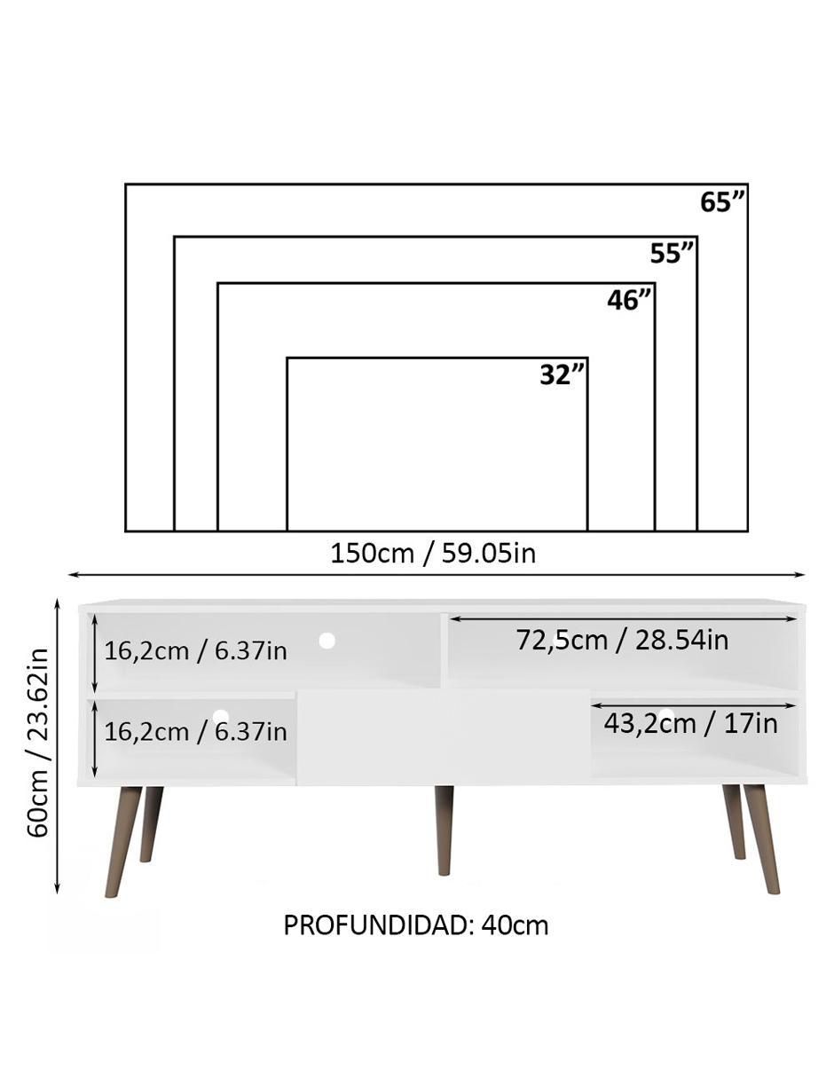 Mueble de tv armable de MDP 12