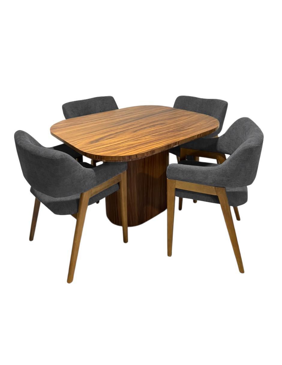 Comedor para 4 personas de madera de parota