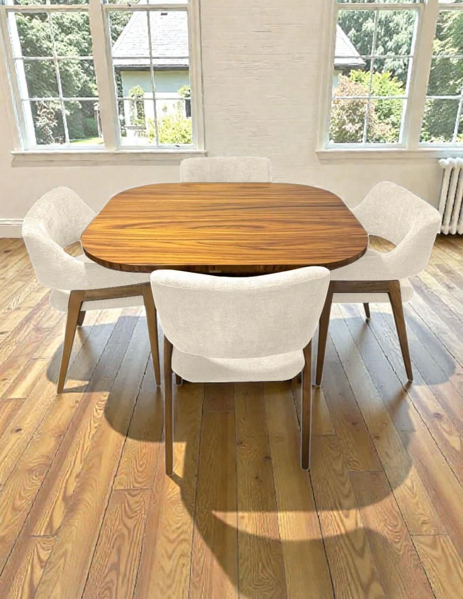 Comedor para 4 personas de madera de parota 2