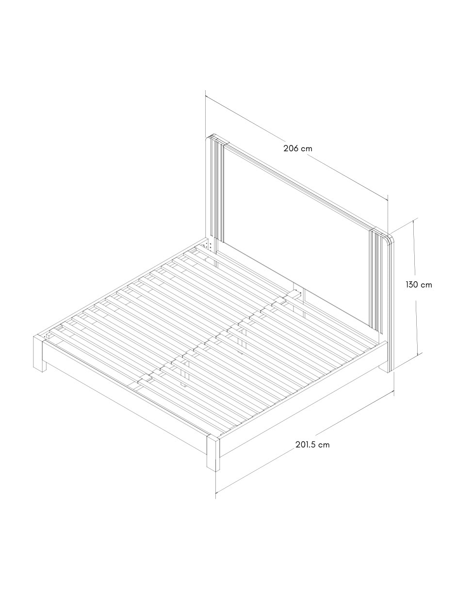 Cama Bex de madera king size 8