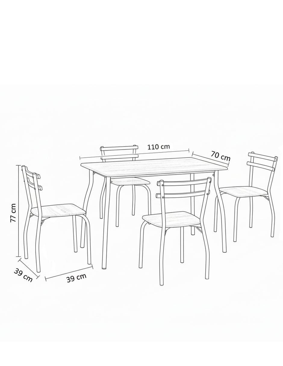 Comedor Sienna Bossa Buebles para 4 personas 6