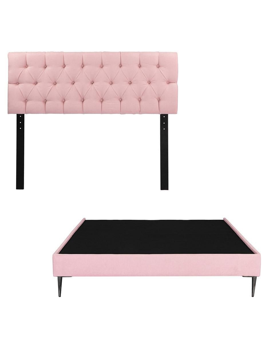 Cama Arlo Slim de madera y tela
