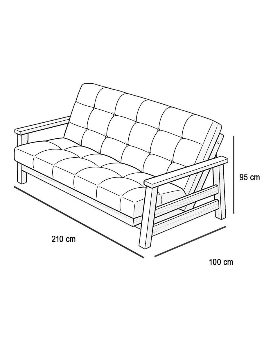 Sofá cama de madera pino 8