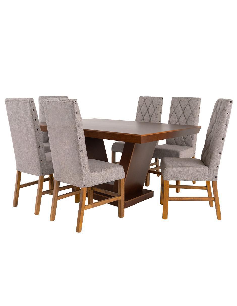 Antecomedor Manchester Perla para 6 personas de Madera de pino