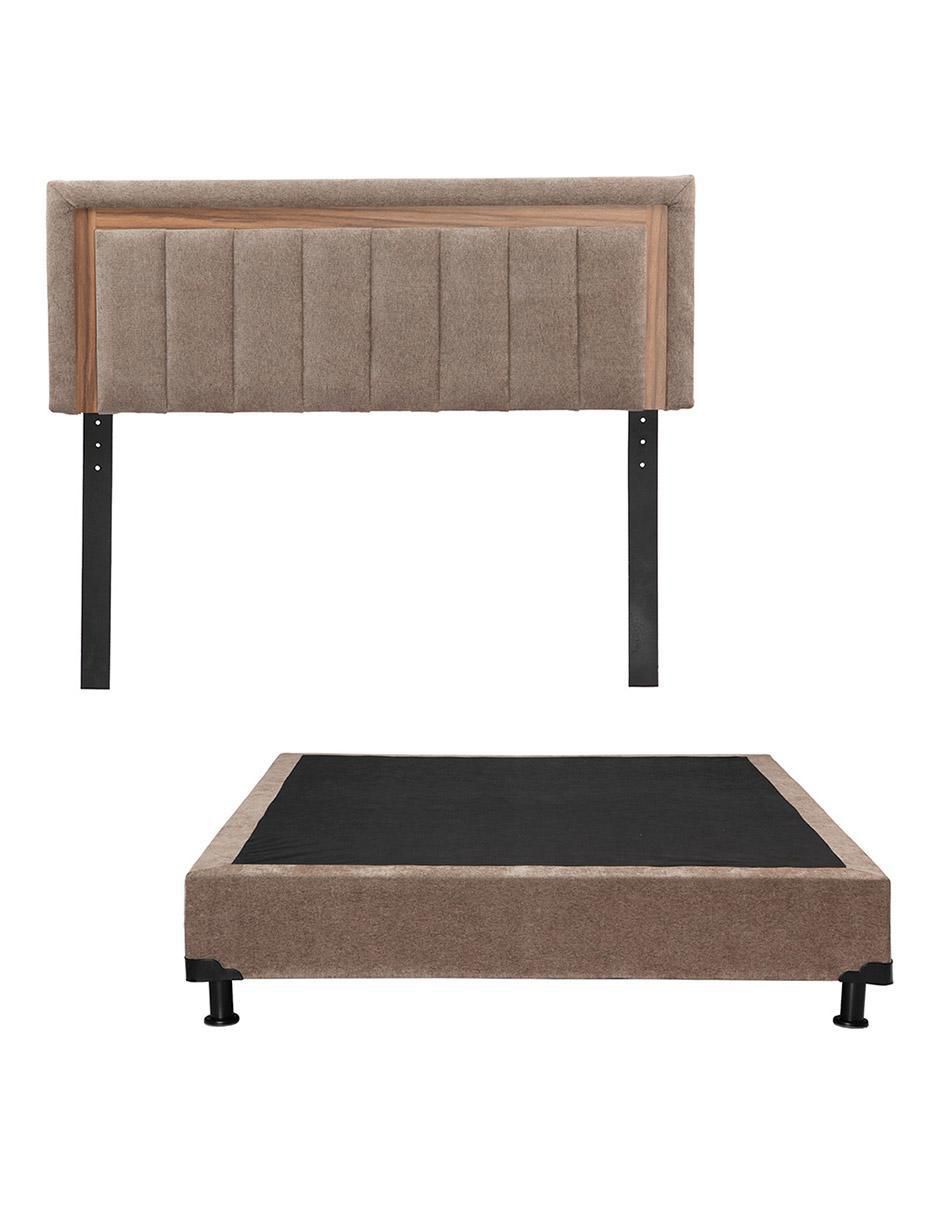 Cama de madera y tela