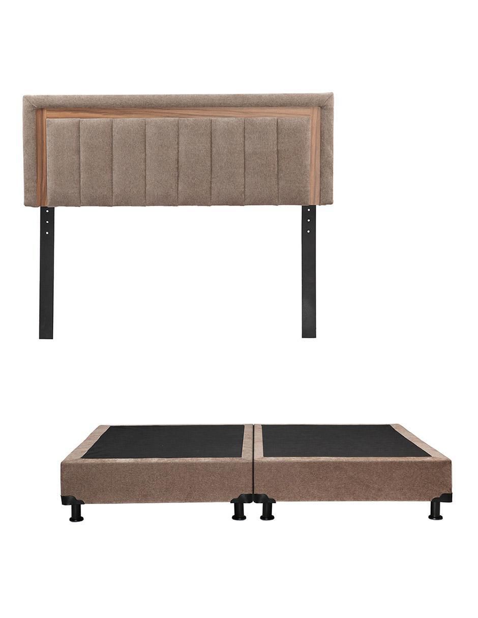 Cama de madera y tela