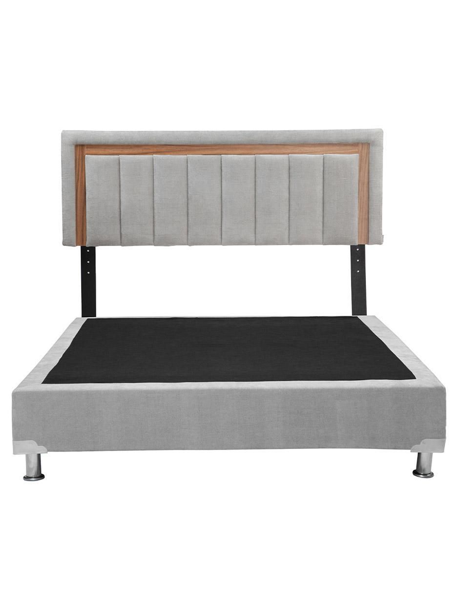 "cama" ventur box trinity "de" madera y tela mat