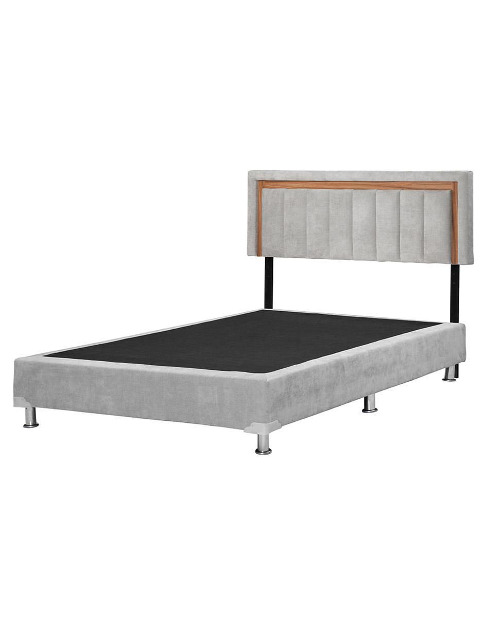 "cama" ventur box trinity "de" madera y tela mat