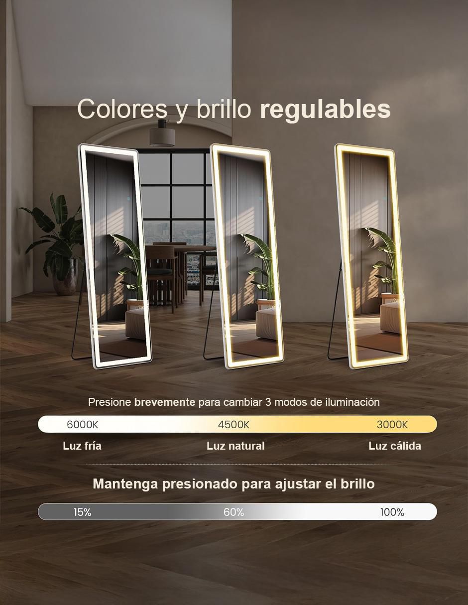 Espejo rectangular Lumini 12