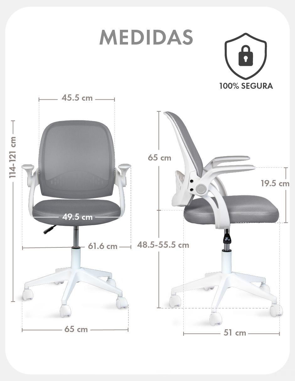 Silla de escritorio sin familia magma life "de" acero inoxidable