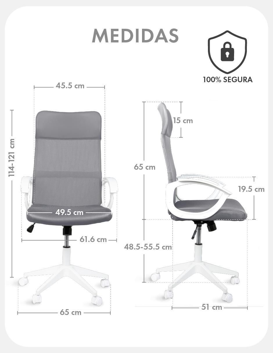 Silla de escritorio sin familia magma life "de" acero inoxidable