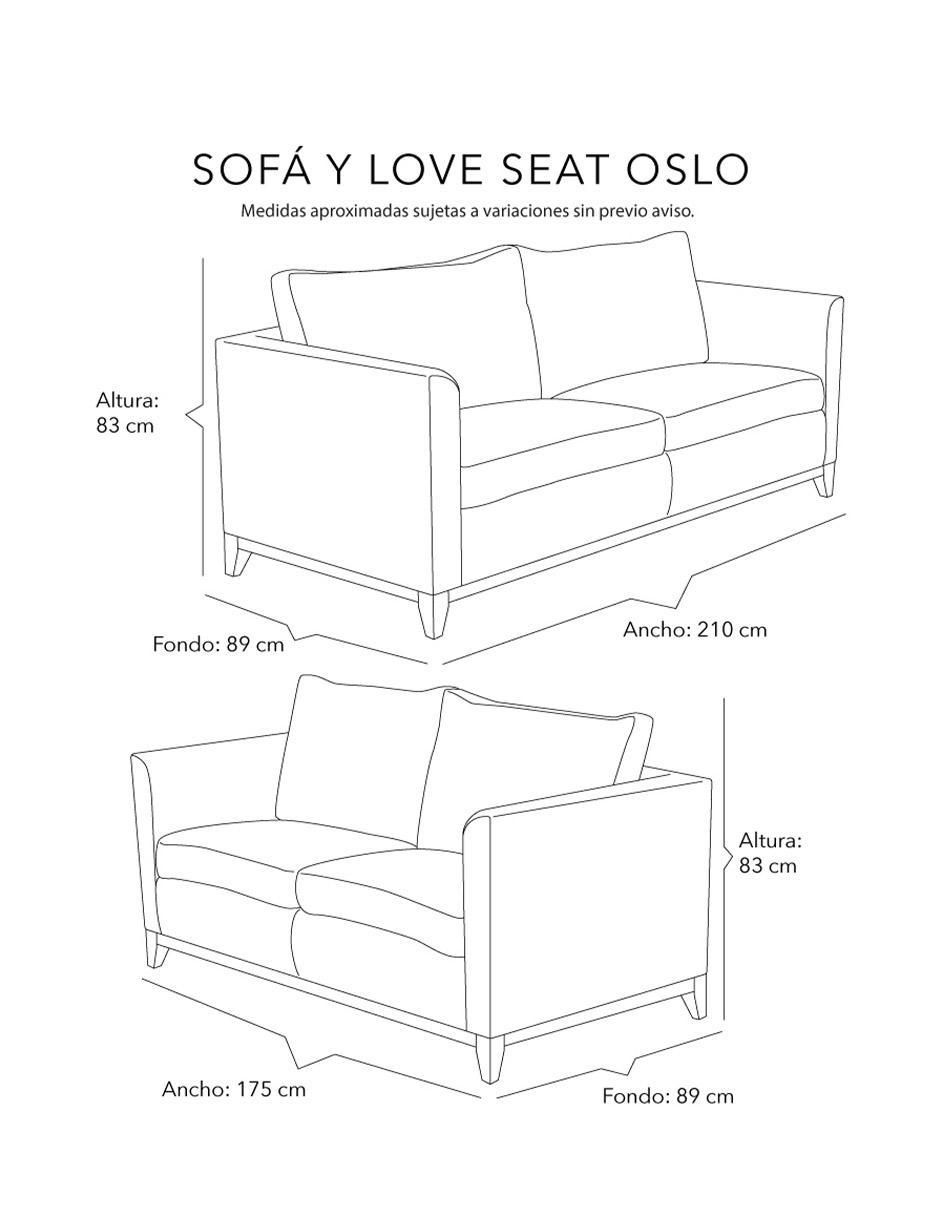 "sala 2 piezas" oslo dicasa "de" tela