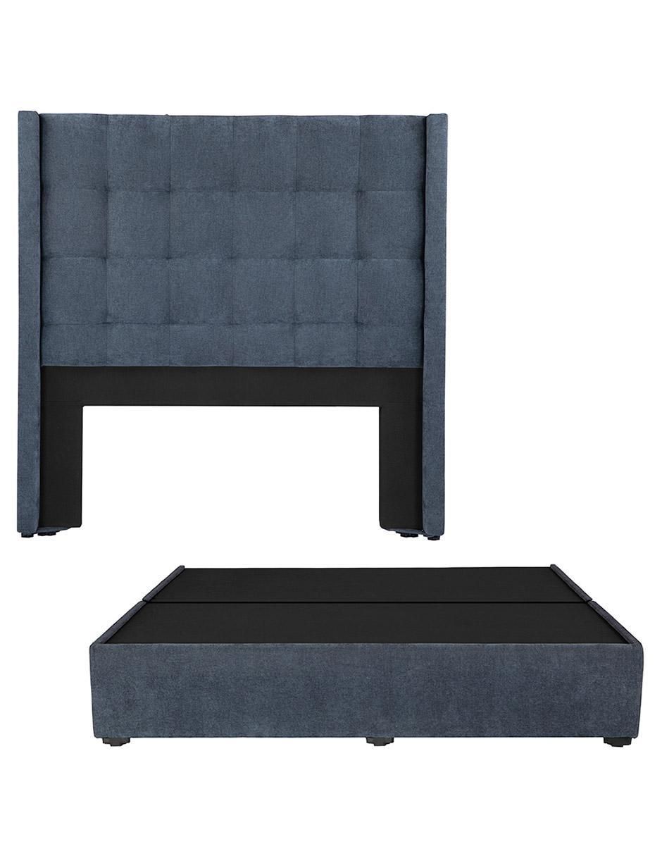 Cama de madera y tela Cama de madera y tela