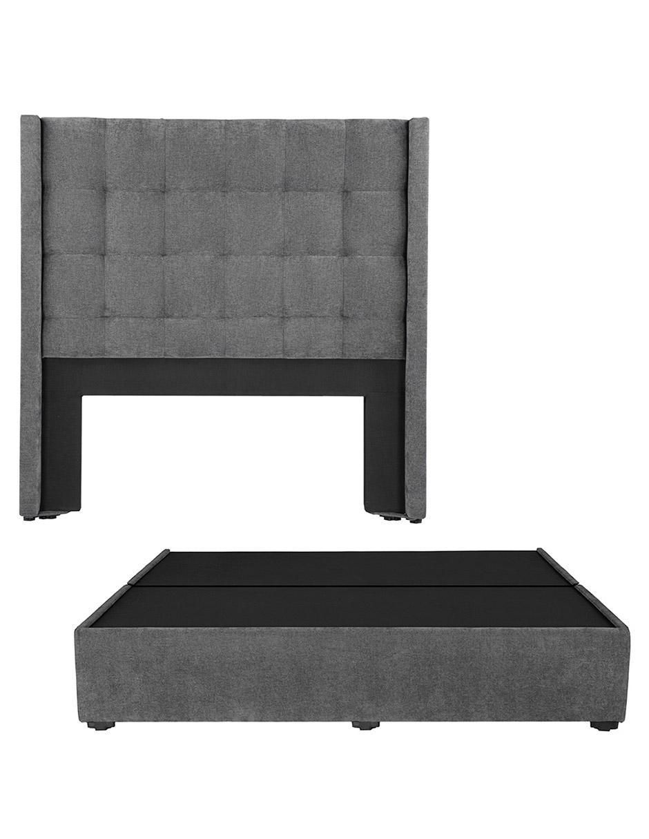 Cama de madera y tela