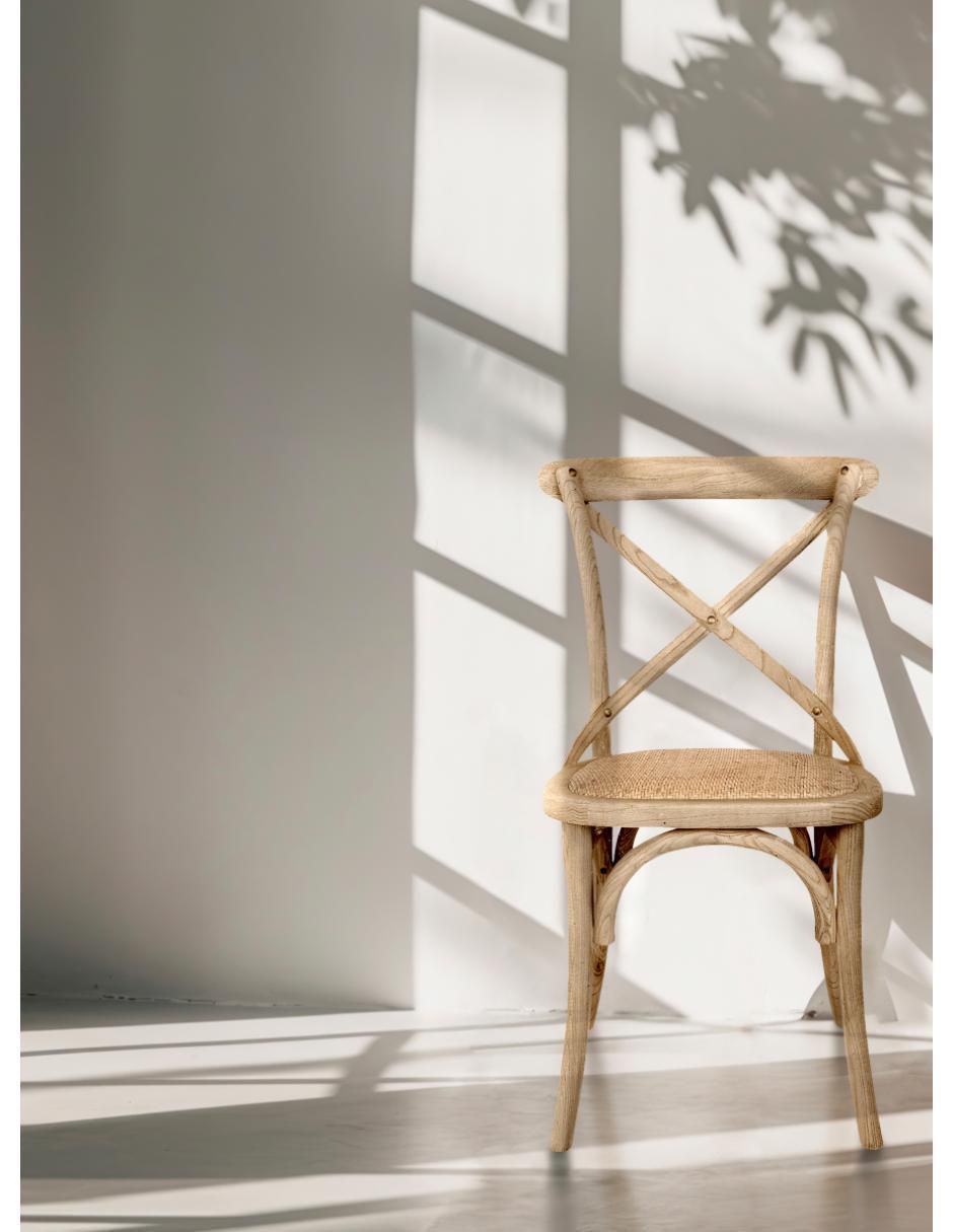 Silla Rattan Olmo de madera 2