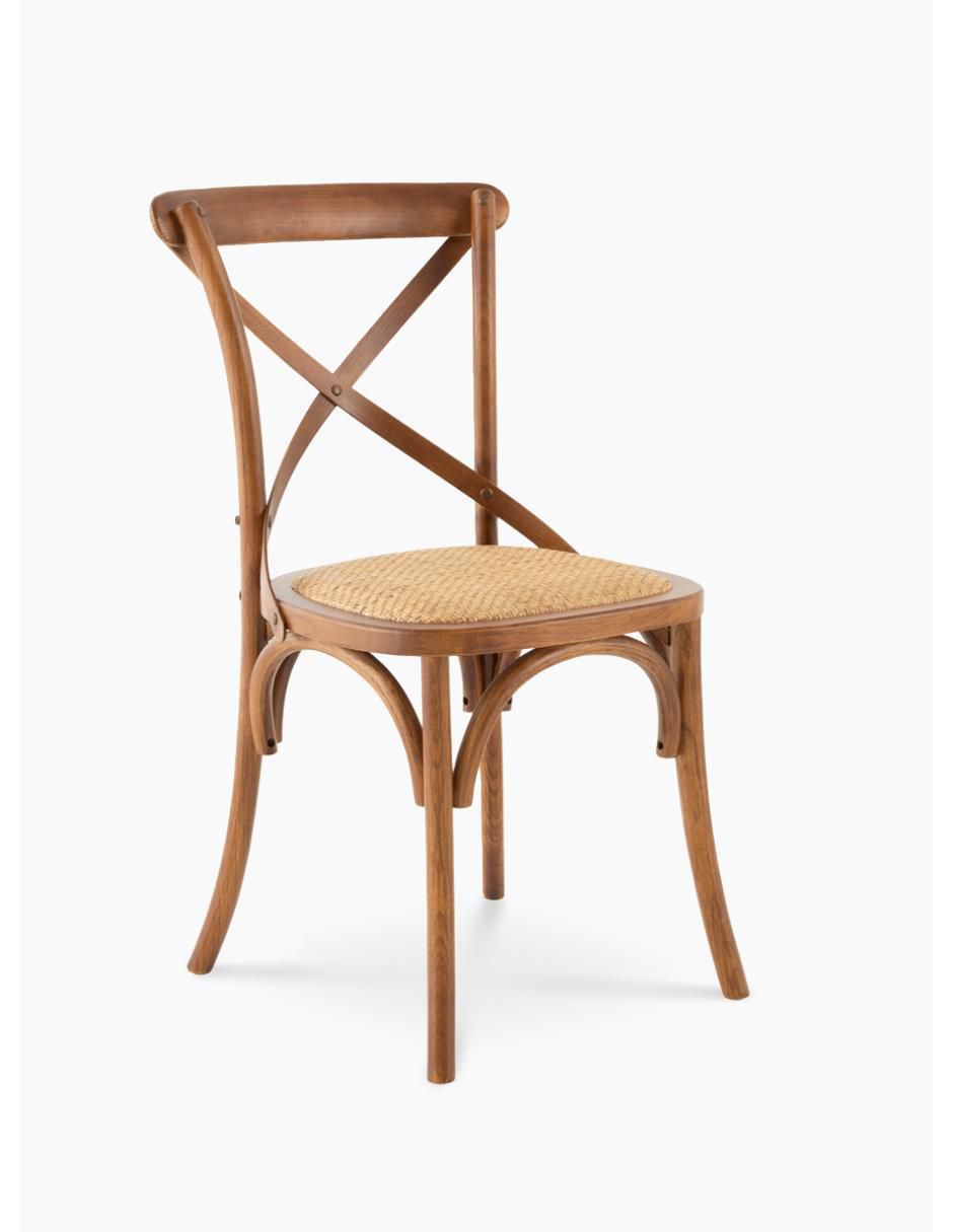 Silla Rattan Nogal de madera 2