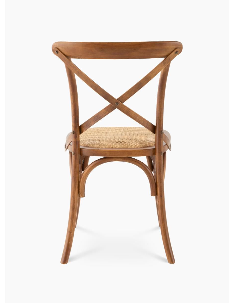 Silla Rattan Nogal de madera 4