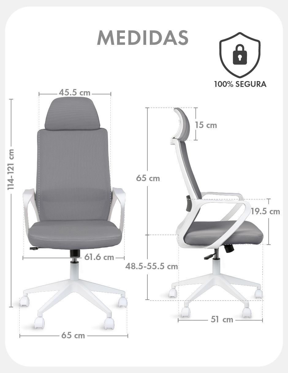 Silla de escritorio sin familia magma life "de" acero inoxidable
