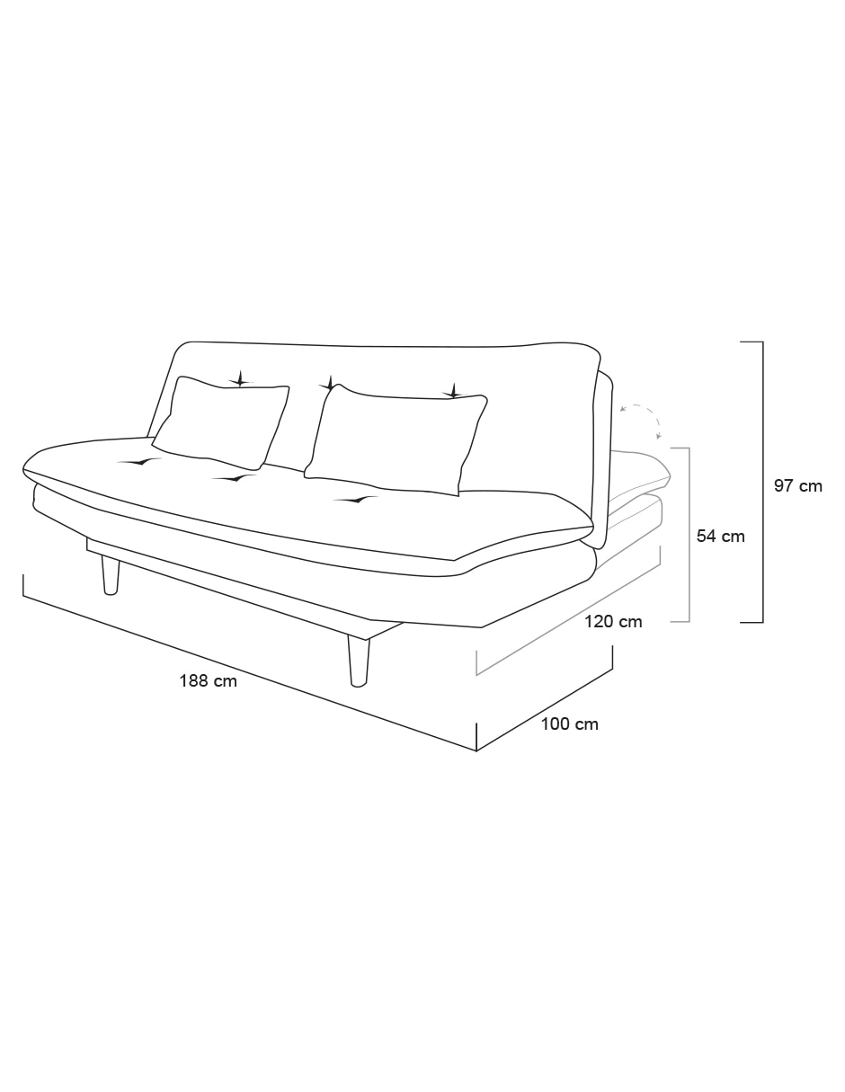 Sofá cama Eros de memory foam 15