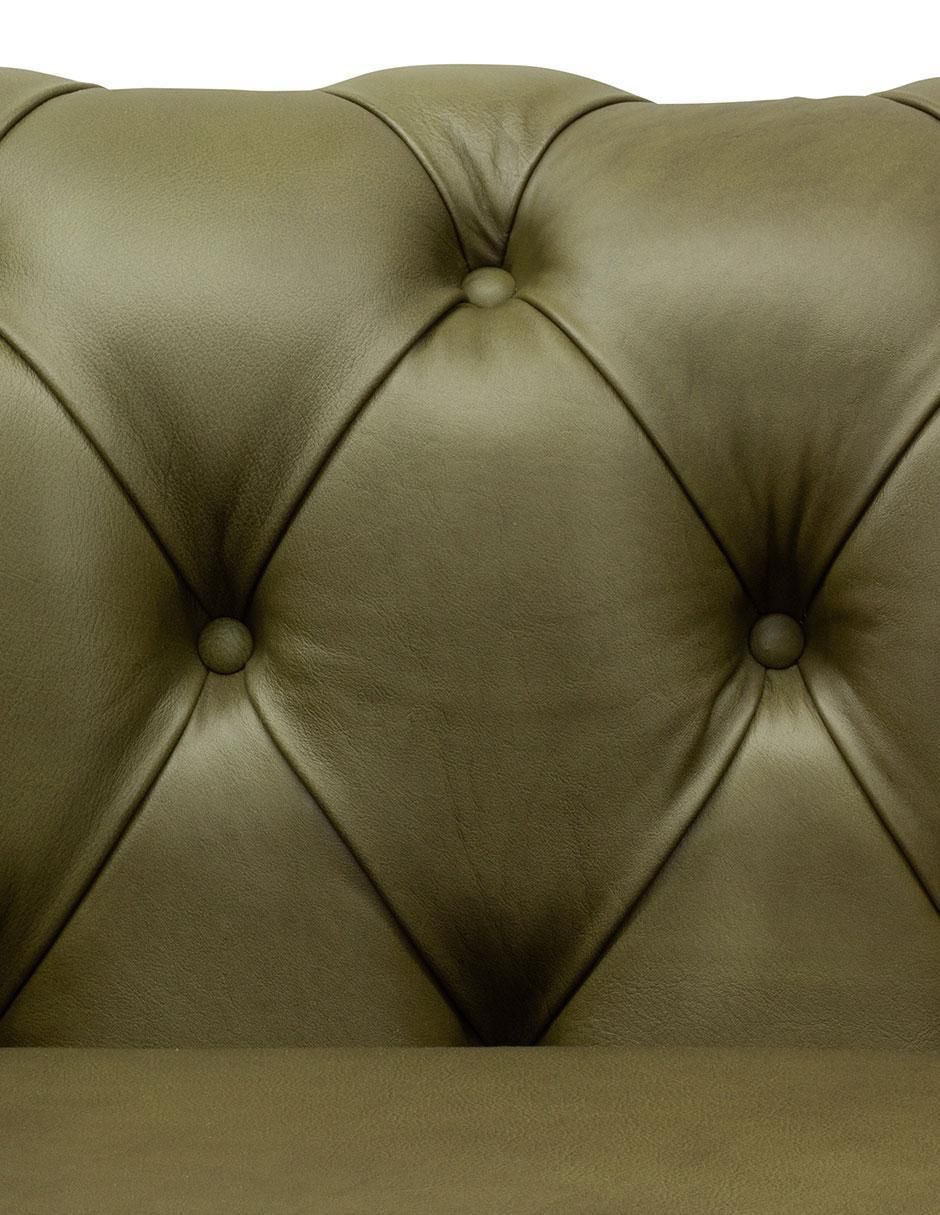Sala 3 piezas Chesterfield de piel 4