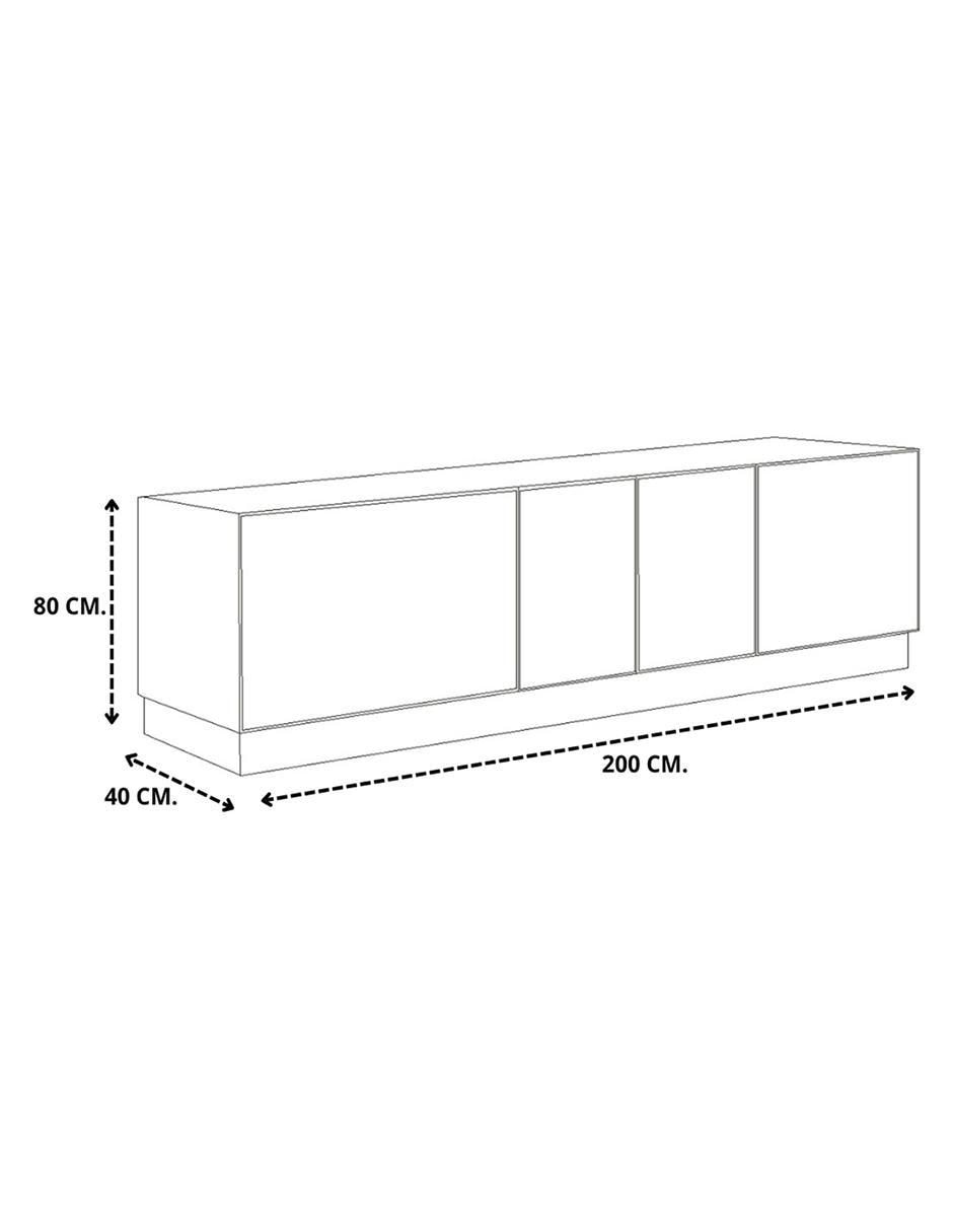 Mueble de tv armable de melamina 7