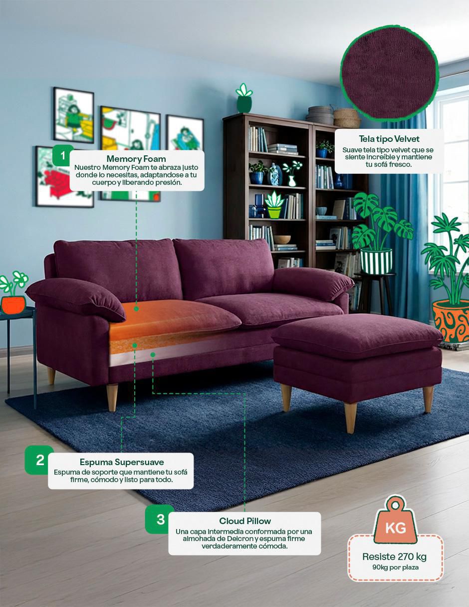 Sofá cama armable Remmy de memory foam 7