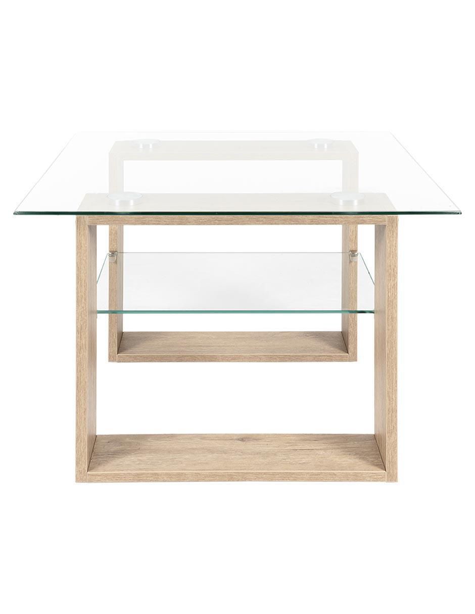 Mesa lateral armable Temec de madera con metal 3