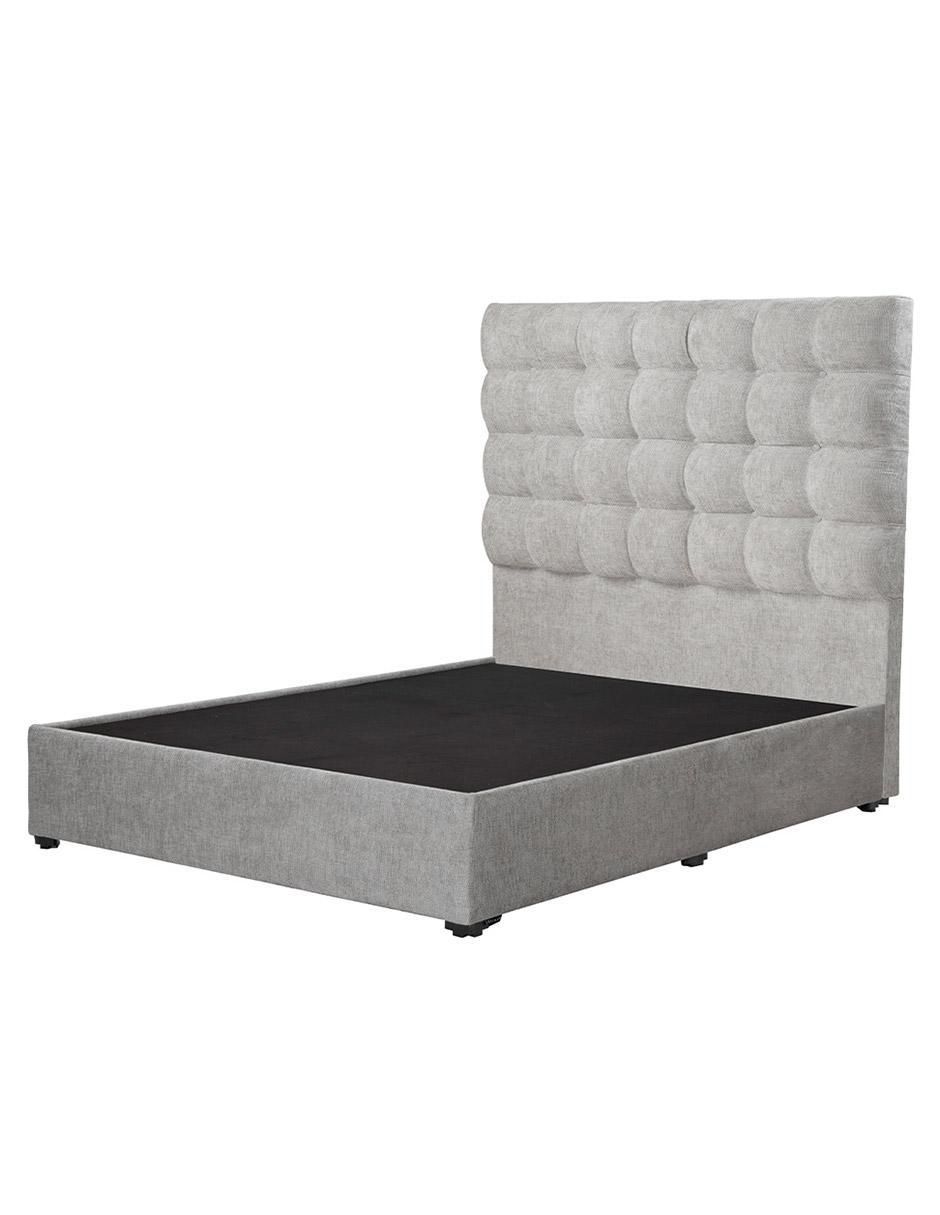 "cama" slip base cama trinity "de" madera y tela qs