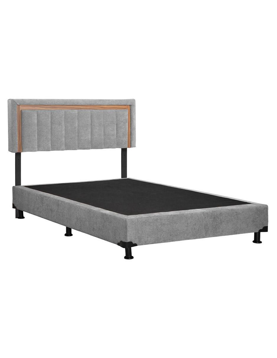 "cama" ventur box trinity "de" madera y tela ind