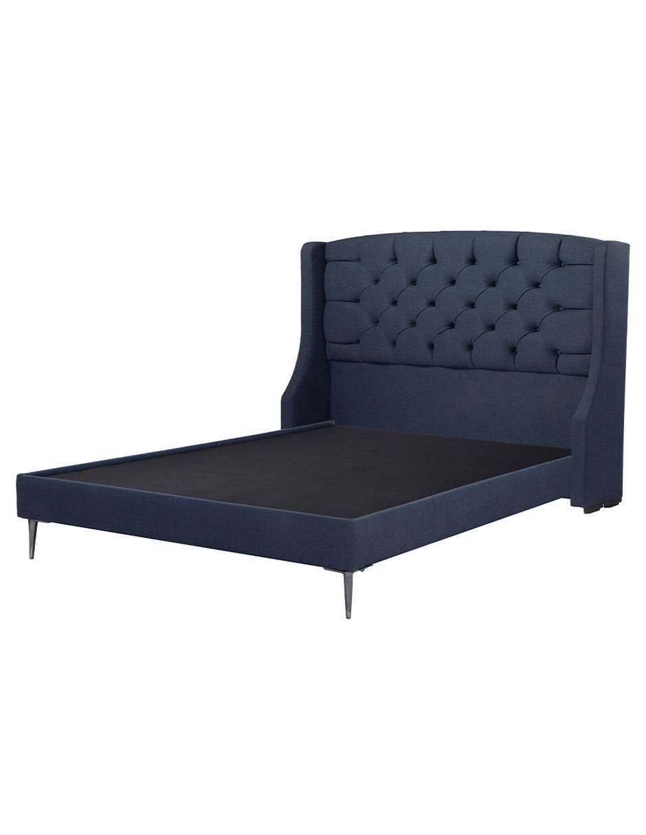 Cama Sitka Base Slim de madera y tela 3