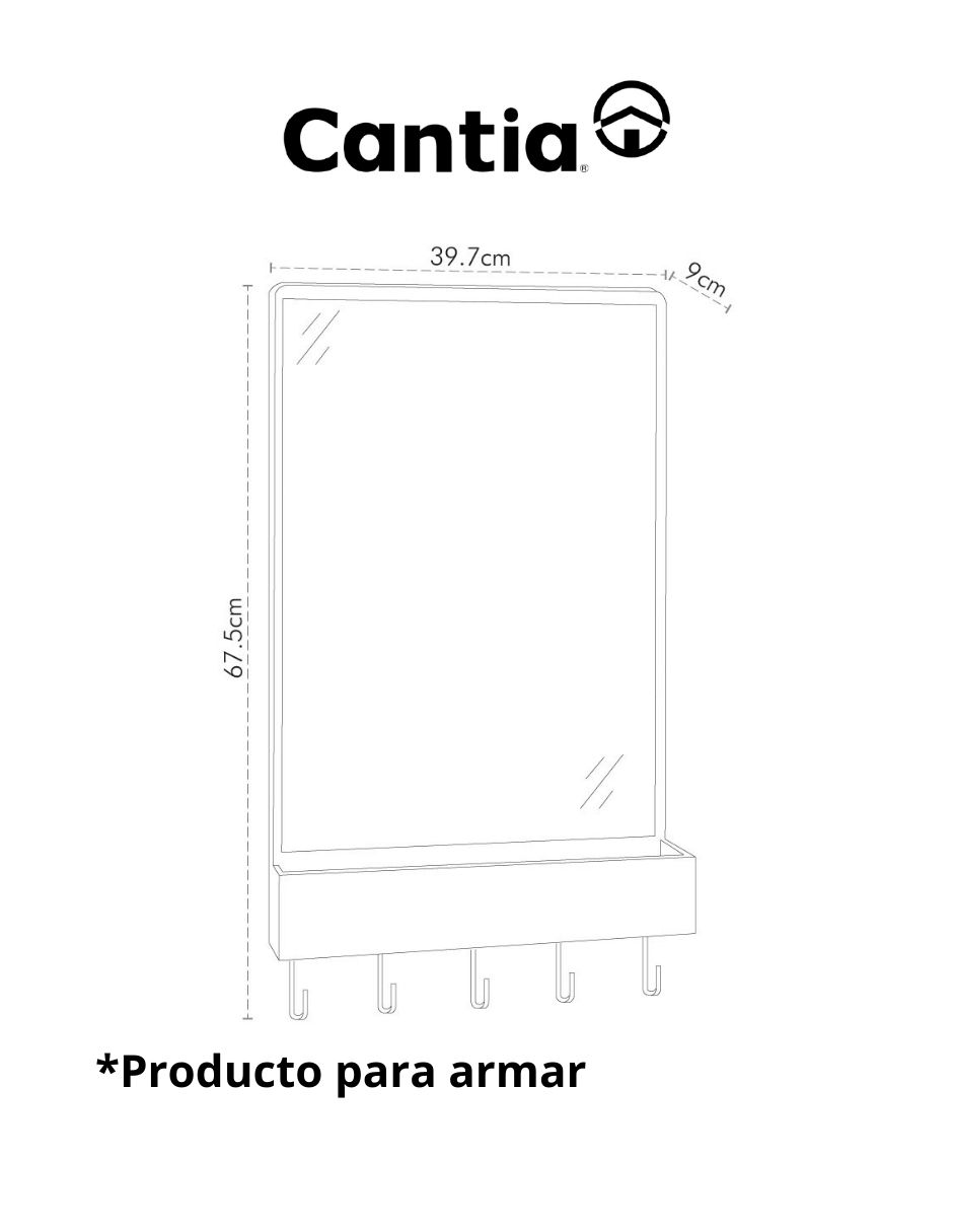 Espejo rectangular Asuan 4