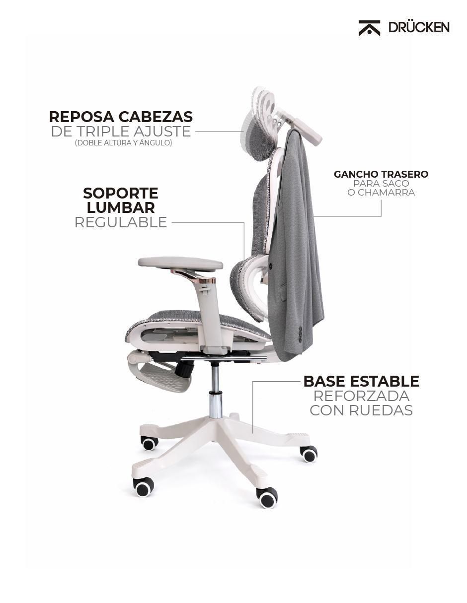Silla de escritorio premium drucken "de" nylon