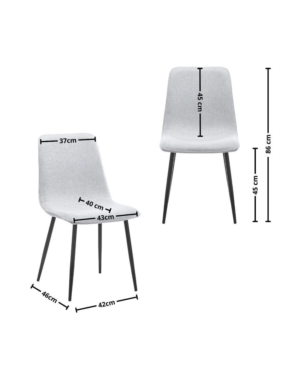 Juego de sillas 2 "piezas" sand and garden "de" metal