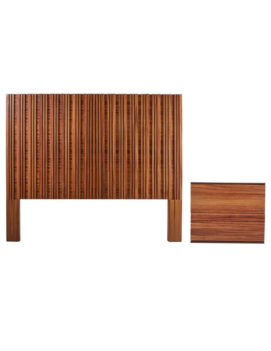 Set recámara Amarella de chapa madera