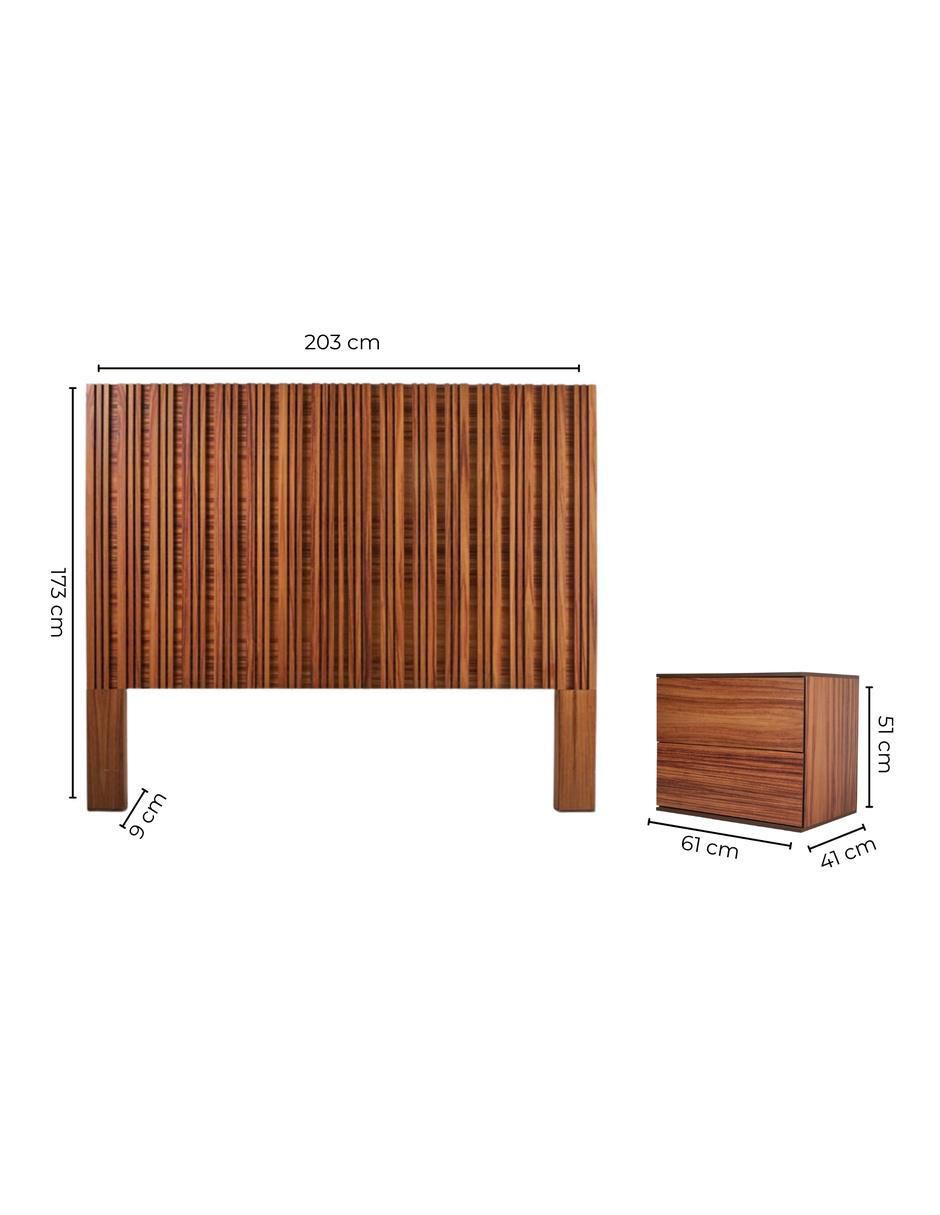 Set recámara Amarella de chapa madera 7