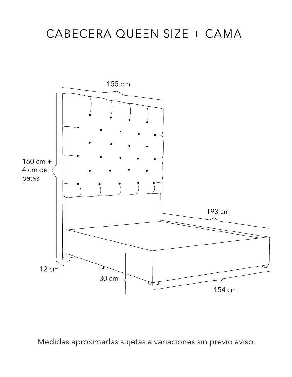 Cama Capri Base de madera pino