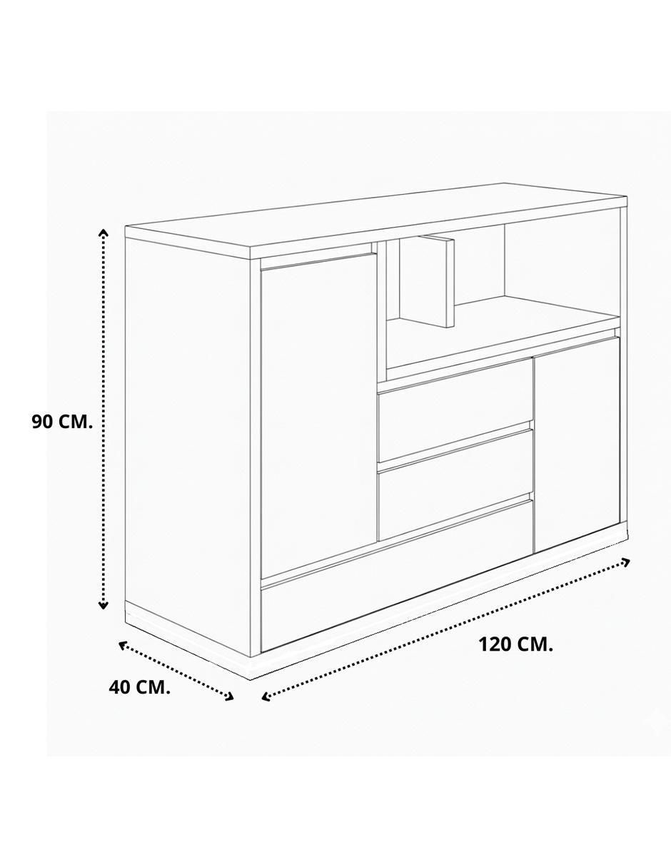Credenza armable de melamina 7