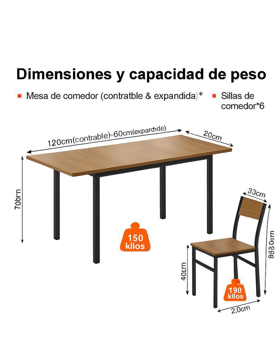 Comedor para 6 personas de MDF 7