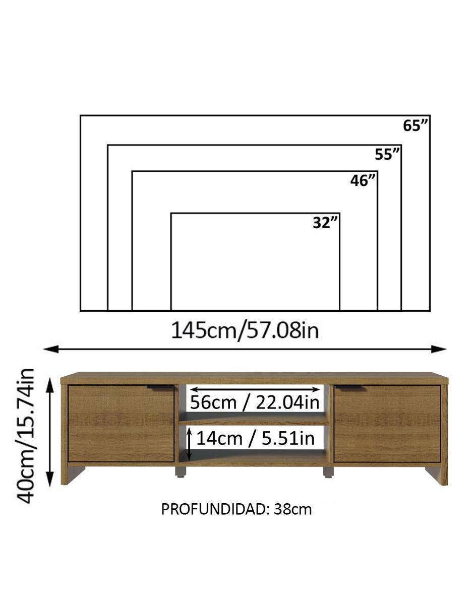 Mueble de tv armable de MDP 9