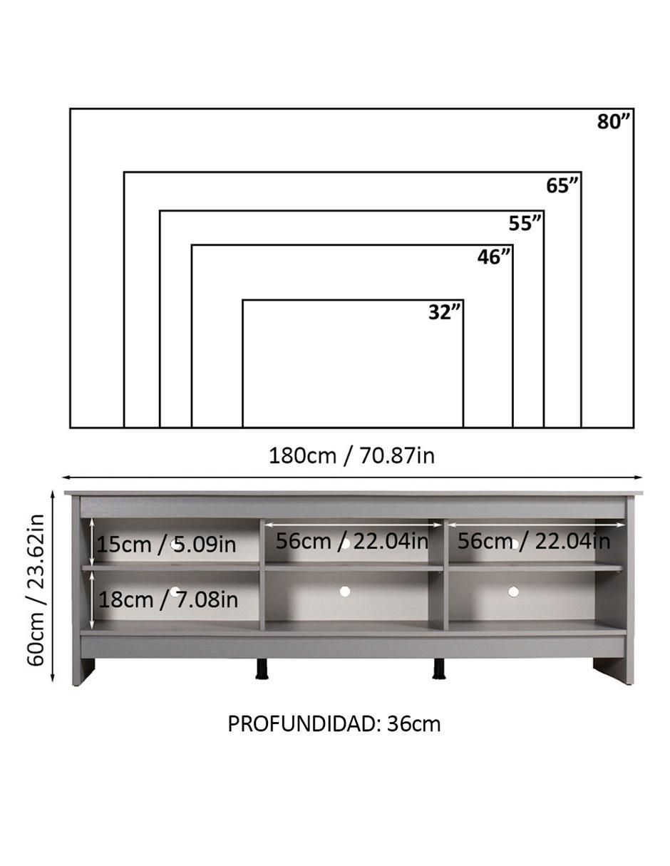 Mueble de tv armable 12