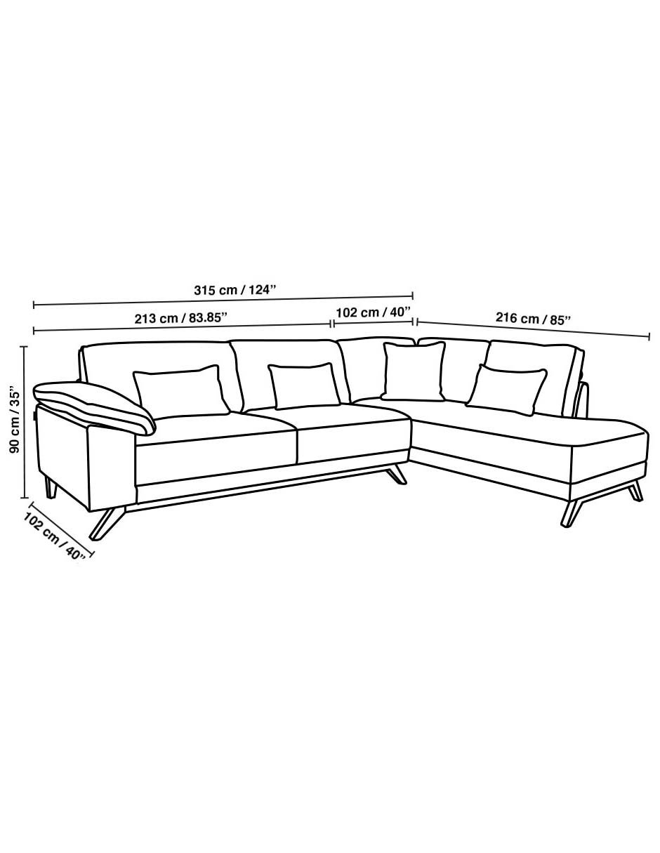 Sala modular derecha Barragan de madera pino 14