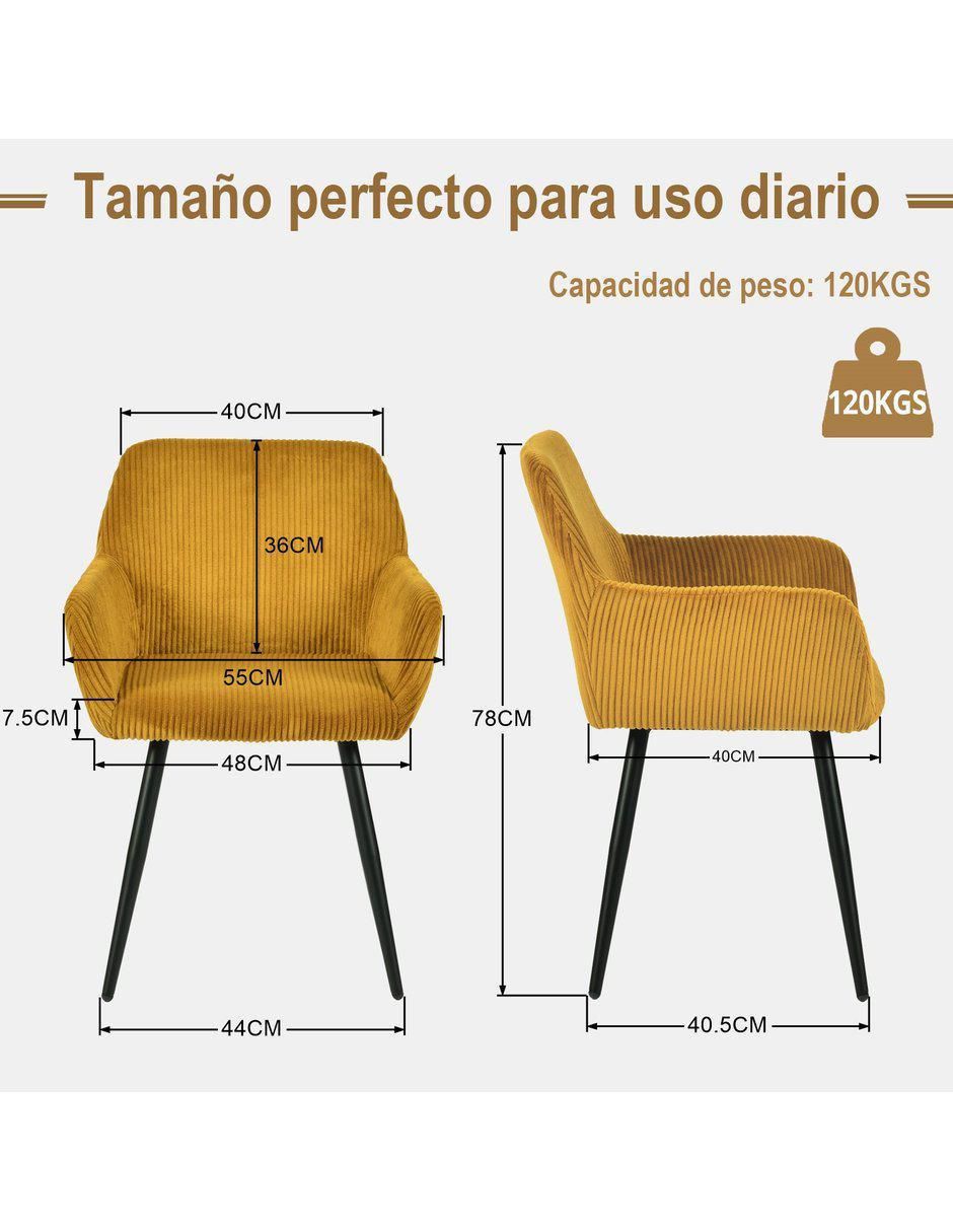 Juego de sillas 2 "piezas" gomyhome "de" microfibra y piel