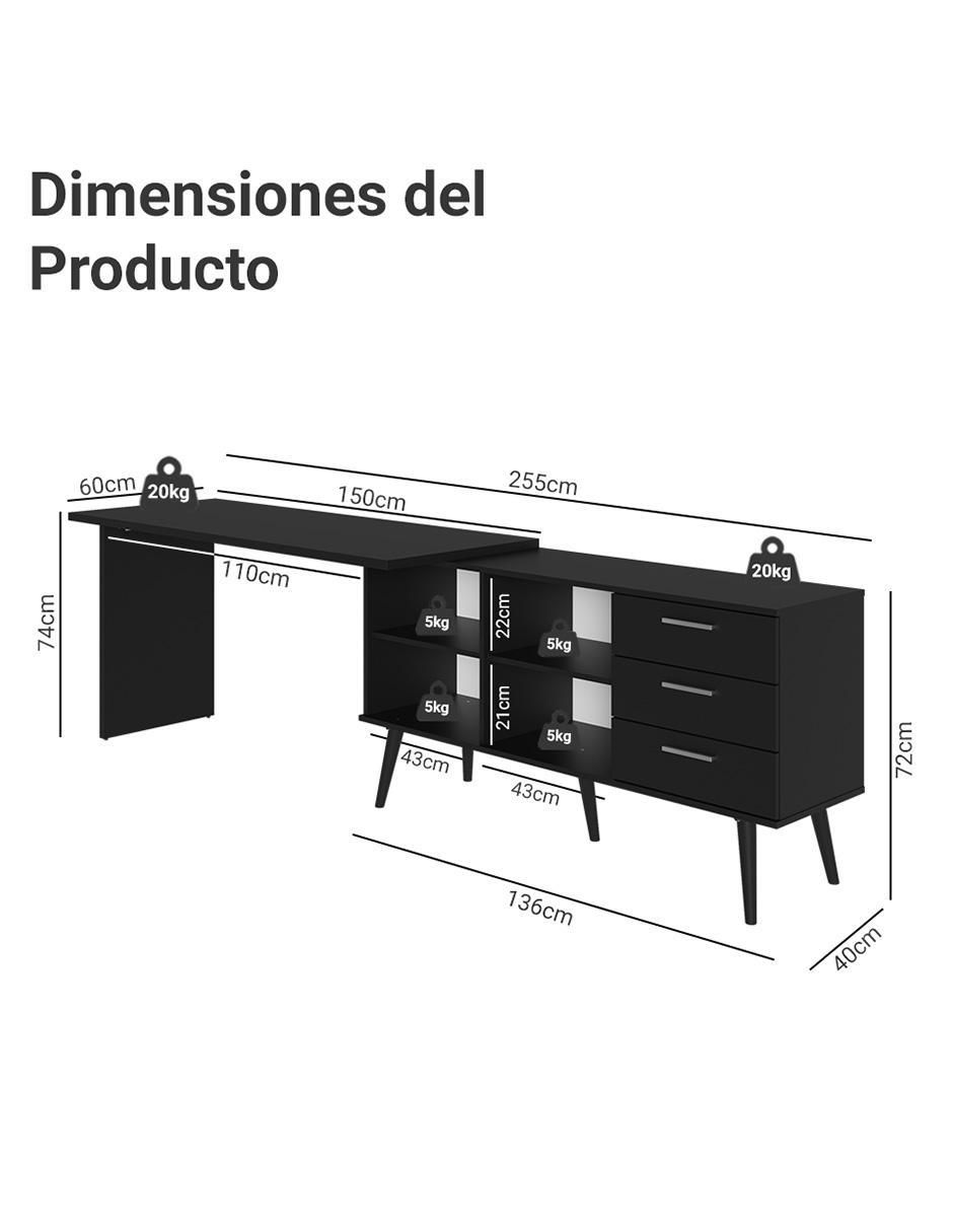 Escritorio armable de MDP 11