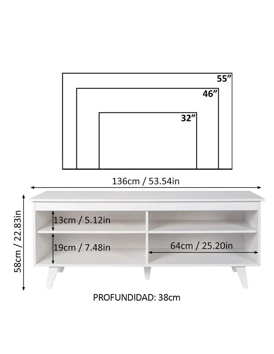 Mueble de tv armable de MDP 10