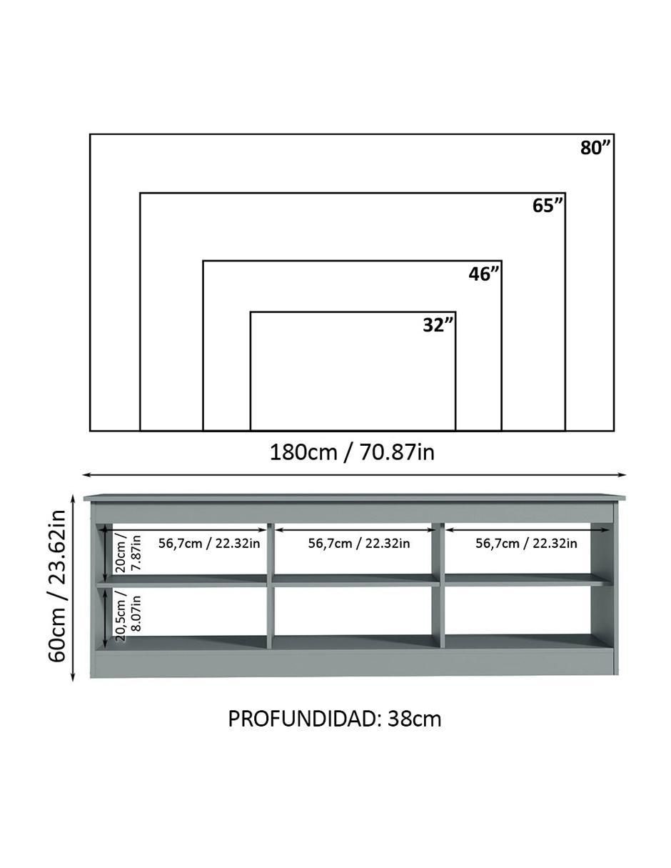 Mueble de tv armable de MDP 11